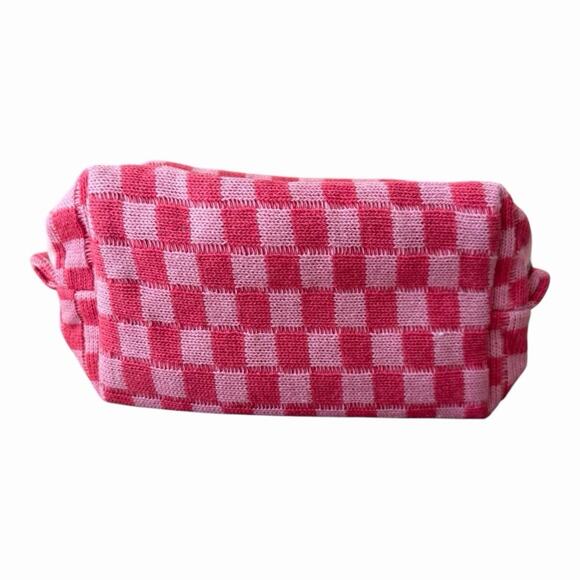 Lot of 4 SOIDRAM Tweens Checkered Cosmetic Cases Pink Plaid & Green Plaid NIP - Picture 5 of 16